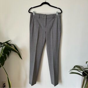 Weekend Max Mara Houndstooth Straight Leg Grey Black Pants Size US 10